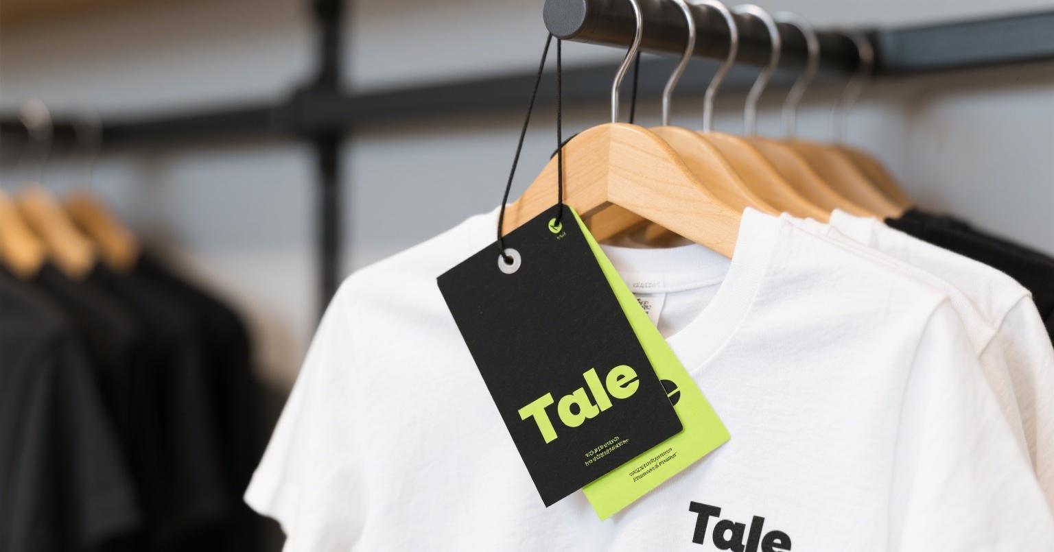 T shirt hang tag designs for modern fashion retail